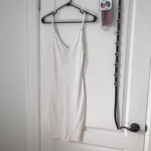 SOLD- White v neck dress